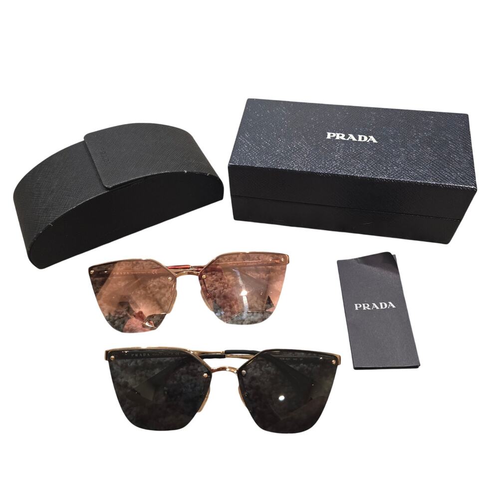 Women's Prada Sunglasses Bundle 2 Pairs Black Pink Gradient - SEE DESCRIPTION